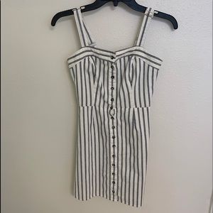 stripped navy and white dress